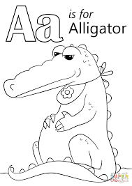 Various animals on colorful background vector. Letter A Is For Alligator Coloring Page Free Printable Coloring Coloring Home