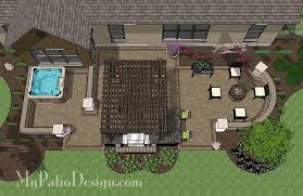 The patio is 8 x 10 and set into a small hill. Dreamy Backyard Patio Design With Hot Tub Download Plan Mypatiodesign Com