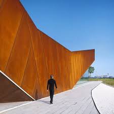 Corten Steel On The Vanke Triple V Gallery By Ministry Of Design Designed Rust I Love Architecture Design Architecture Architecture Exterior