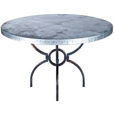 Sign in | create account. Logan Iron Dining Table With 48 Round Hammered Zinc Top
