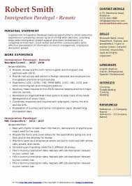 Immigration Paralegal Resume Samples Qwikresume