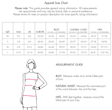 Apparel Size Chart Ashbury Skies