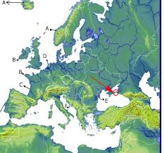 Numele râului marcat, pe hartă, cu numărul 9. Europa Pozitie Geografica Tarmuri Si Relief Joc