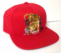 New York Bengal Tiger Attack Snapback Hat Red Flat Bill Asian Art Ny Men Women Carbon Baseballcap Snapback Hats Hats Snapback