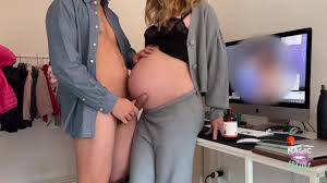 MY PREGNANT WIFE FUCKED WHILE WATCHING PORN