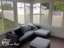 3 Season Room With Regular Sliding Glass Windows Painted Wood Bead Board And Azek Porch Flooring In Slate Sliding Glass Windows Porch Furniture 3 Season Room
