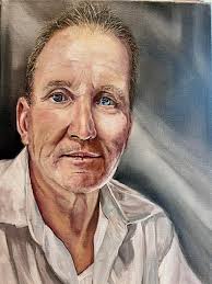 Portrait of my husband.11"x14" oil