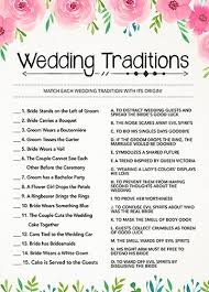 If you're looking for interesting, global customs to fold into your special day, check out these fun ideas. Wedding Traditions Bridal Shower Games Printable Wedding Shower Games Instant Digital Download Bachelorette Games Wedding Quiz Game Wedding Quiz Wedding Shower Games Bridal Shower Games