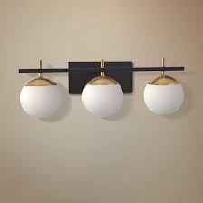 George Kovacs Alluria 24 W Black And Gold 3 Light Bath Light 56h30 Lamps Plus In 2021 Bathroom Light Fixtures Black Bathroom Black And Gold Bathroom