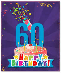 Happy 60th birthday anniversary card, gold glitter and sparkles. 52 Beautiful Happy 60th Birthday Pics