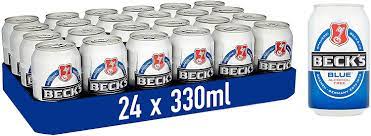 Beck S Blue Alcohol Free Beer Cans 330 Ml Case Of 24 Ap050 Amazon Co Uk Grocery