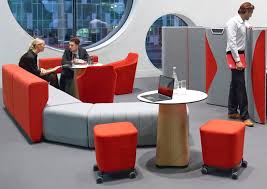 With Modern Office Furniture Design It S So Easy To Add Communal Space That Loo Modern Office Furniture Design Office Furniture Modern Collaborative Furniture