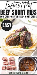 Easy Instant Pot Beef Short Ribs Recipe Paleo Wondering How To Cook Short Ribs This Pressure Cooker Insta In 2020 Beef Short Rib Recipes Short Ribs Recipe Recipes