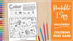 They are a free and simple option for everyone … Free Printable I Spy Halloween Coloring Page Game World Of Printables
