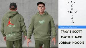 Rapper travis scott cactus jack tour fashion hoodie hip hop high quality full sleeves hooded men letter unisex sweatshirt. Travis Scott Cactus Jack Jordan Hoodie Olive Mod For Skater Xl Mod Io