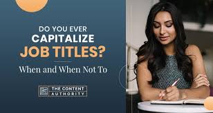 Capitalize job titles when signing your name. Do You Ever Capitalize Job Titles When And When Not To