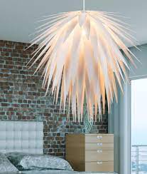 Ceiling lights are some of the most important types of lights you can have installed in your home, as they are commonly used for ambient, task, and general lighting sources in a room. White Cordyline Spiked Light Fixture A Large Pendant For Modern Spaces