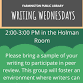 Writing Wednesdays event image