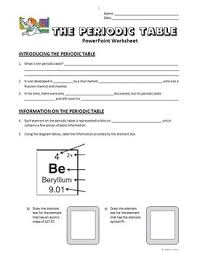 Learn vocabulary, terms and more with flashcards, games and other study tools. Periodic Table Powerpoint Worksheet Editable By Tangstar Science