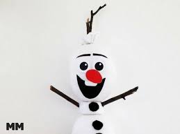 Anstatt einen schneemann draußen zu bauen, bastle ihn doch einfach für dein fenster. Ein Olaf Schnell Selbst Gemacht Monstamoons