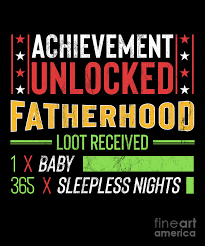 Buy achievement unlocked fatherhood and new character created matching father son shirts: Dad To Be Gift Achievement Unlocked Fatherhood Drawing By Noirty Designs