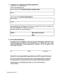 Sepa basis lastschriftmandat sepa direct debit mandate für sepa basis lastschriftverfahren sepa core direct debit scheme name und anschrift des zahlungsempfängers gläubiger [gläubiger sigel visitenkarten vorlage word luxus sepa teil von sepa lastschriftmandat vorlage word. Zulassungsvollmacht Fill Online Printable Fillable Blank Pdffiller