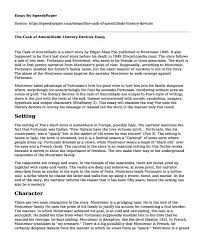 📌 The Cask Of Amontillado Literary Devices | Speedypaper.Com