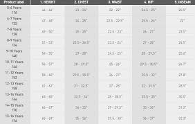 Adidas Childrens Clothing Size Chart In 2020 Clothing Size Chart Size Chart For Kids Childrens Clothes