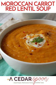 Moroccan Carrot Red Lentil Soup Recipe In 2020 Red Lentil Soup Lentil Soup Recipes Moroccan Carrots
