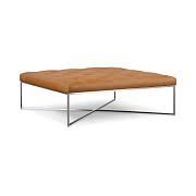 A tufted ottoman combines traditional style with. Leather Coffee Table Ottoman West Elm