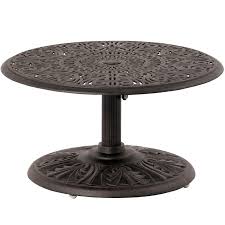 The beautiful scrolling seat back design and matching cast aluminum table make a statement, and will add the perfect touch to any outdoor patio or deck setting. Hanamint Tuscany 30 Umbrella Side Table