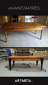 Comment Relooker Votre Ancienne Table Avant Apres Vieille Table En Bois Relooker Salle A Manger Table Renove