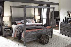Modern bookcase headboard includes a dimming led light under the shelf. Ashley Furniture Baystorm Queen Canopy 6 Piece Bedroom Set B221 For Sale Online Ebay