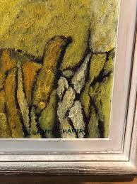 David shapiro is an art appraiser for victor wiener associates, llc. David Shapiro Stylized Landscape Mid Century Modern Cubist Tree Oil Painting At 1stdibs