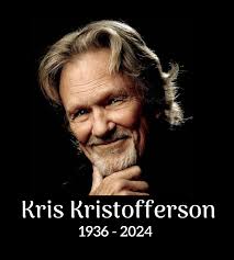 R.I.P. Kris Kristofferson, the renowned actor and country  singer-songwriter, has died. He was 88.🙏🏻