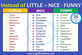 Instead Of Little Nice Funny Words English Study Happy Synonyms
