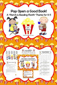 March Is Reading Month Theme Pop Open A Good Book March Reading Reading Themes March Reading Month