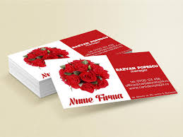 Logogenie propose des cartes de visite avec un papier de 350g de qualité supérieure. Model Carte De Vizita Red Rose Carti De Vizita Online