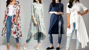 Trousers And Long Skirts With Fringed Hemlines Look Great If Worn With Jackets And Long Shirts Th Latest Fashion For Women Womens Fashion Edgy Kurti With Jeans