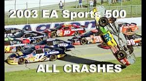 Some of our drivers explain which line they prefer to run during the #geico500! All Nascar Crashes From The 2003 Ea Sports 500 Youtube