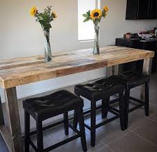 Reclaimed Wood Bar Table Restaurant Counter Community Communal Rustic Cafe Conference Office Pub High Top Long Thin Caster Wheels Power Usb In 2020 Bar Dining Table Reclaimed Wood Bars Wood Bar Table