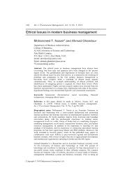 Pdf Ethical Issues In Modern Business Management Reference To This Paper Should Be Made As Follows Nuseir M T And Ghandour A 2019 Ethical Issues In Modern Business Management Int J Procurement Management