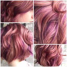 Check spelling or type a new query. Rose Gold Hair With Purple Highlights So Much Love Laura Marks Alpine Hair And Day Spa Purple Hair Highlights Brown Ombre Hair Hair Styles
