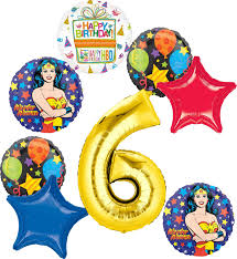 Maybe you would like to learn more about one of these? Wonder Woman Party Supplies 6th Birthday Balloon Bouquet Decorations Buy Online In Andorra At Andorra Desertcart Com Productid 165961034
