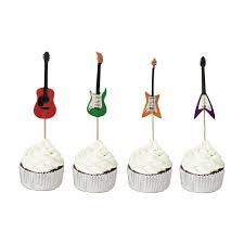 5 out of 5 stars. Cupcake Toppers Guitar Rock Music Theme Cake Cupcake Toppers Picks For Birthday Wedding Baby Shower Music Themed Party 24 Pcs Kitchen Dining