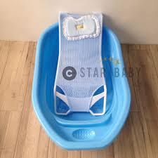 Use water that's warm but not hot (90 to 100 degrees), and fill the tub with just a couple of inches of water. Sb Gerbo Baby Bath Tub For Baby With Bath Net Support Combo Pack Shopee Philippines