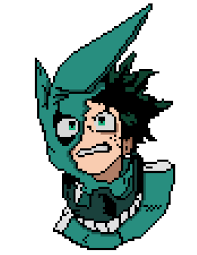 Izuku Midoriya Pixel Art My Hero Academia By Nezz94 Pixel Art Anime Pixel Art Pixel Art Grid