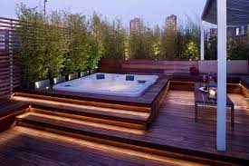 When building the new deck, a platform was made to hold the hot tub at a height conducive to regular use. 63 Hot Tub Deck Ideas Secrets Of Pro Installers Designers