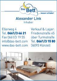 Das bett ist ruhepunkt und zuflucht.es ist der meistgenutzte platz in unserem leben.grund genug, das schönste daraus zu machen. Das Bett Inh Alexander Link In Kunzell 0661315