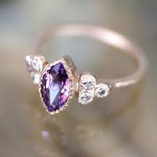 Purple Pink Sapphire 14k Rose Gold Ring Gemstone Ring Stacking Ring Birthstone Ring Eco Friendly Ship In The Next 9 Days Purple Jewelry 14k Rose Gold Engagement Rings Rose Gold Engagement Ring